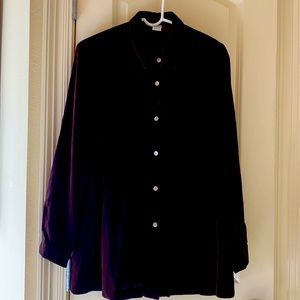 Lands End chocolate brown shirt Petite
